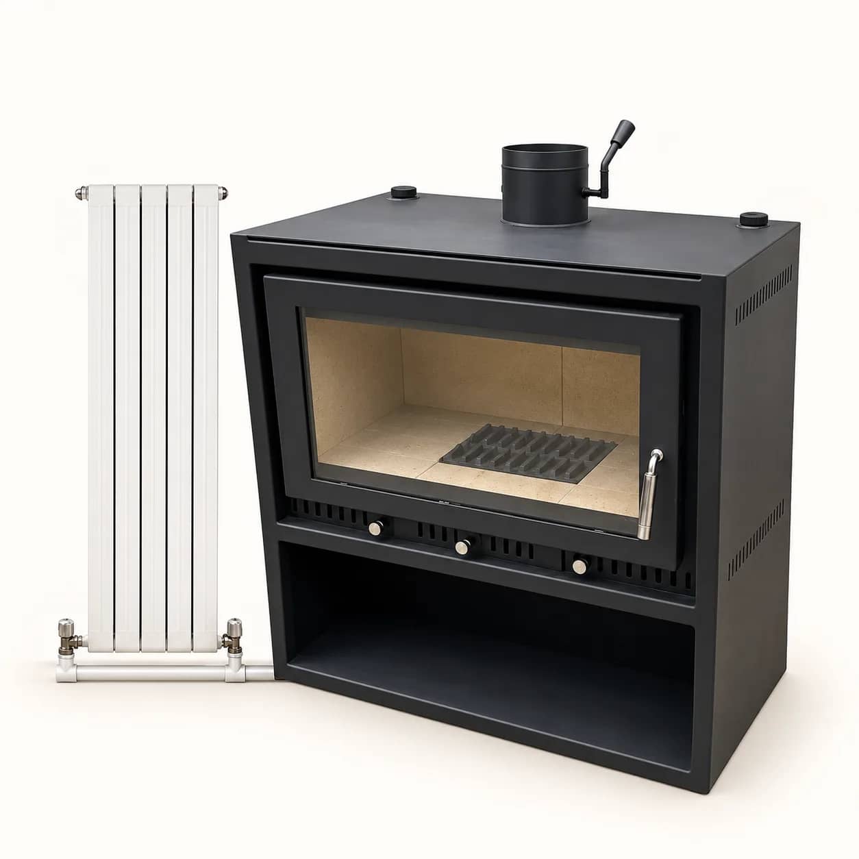 Иллюстрация модели Firewood Water Heating